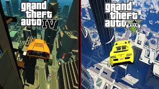 ULTIMATE Fall Damage Comparison  GTA 4 VS GTA 5 [upl. by Pierce]