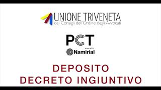 PCT Namirial  Deposito decreto ingiuntivo [upl. by Amolap]