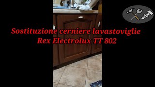 Sostituzione cerniere lavastoviglie Rex Electrolux TT802 [upl. by Enrobyalc]