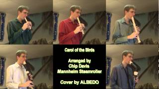 Carol of the Birds Mannheim Steamroller Christmas Cover by ALBEDO Recorder Quintet [upl. by Lucila]