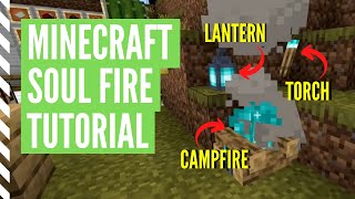 How To Get SOUL FIRE amp Make A Torch Lantern amp Campfire Minecraft Soul Fire Tutorial [upl. by Flin]