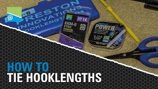 TACKLE ROOM TIPS  How To Tie Hooklengths [upl. by Gnahc]