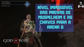 God of War Como conseguir as 3 chaves dos desafios de Muspelheim para as Provas Ocultas de Surtr [upl. by Marrin]