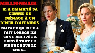 MILLIONNAIRE A EMMENÉ SA GOUVERNANTE À UN DÎNER DAFFAIRES ET CE QUELLE A FAIT A CHOQUÉ TOUT LE [upl. by Alihet]