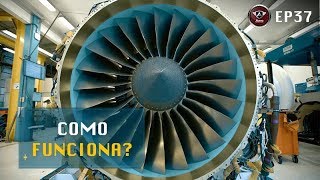 Como Funciona uma “Turbina” de Avião Motor a Reação Chamado de Turbofan [upl. by Macdonell]