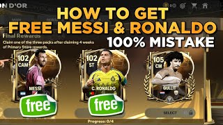 Free Messi or Ronaldo 102 Ballon Dor Event Guide FC Mobile 25 [upl. by Aleafar]