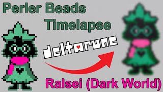 Perler Beads Timelapse Ralsei Dark World  Deltarune Pixel Art [upl. by Eclud]