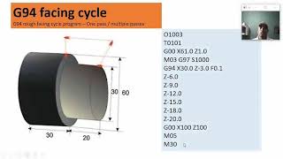 cnc programming vG94 facing rough cycle No9 [upl. by Uht]