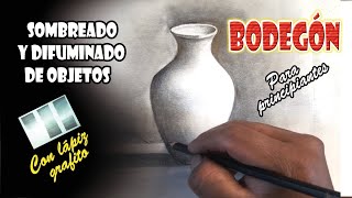 Como dibujar UN BODEGÓN fácil  SOMBREADO Y DIFUMINADO DE OBJETOS con lápiz grafito [upl. by Malvina]