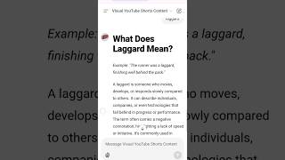 What Does Laggard Mean [upl. by Zakarias139]