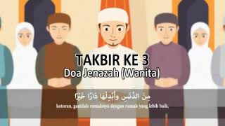 Bacaan Sholat Jenazah Takbir Ke 3 Doa Jenazah Wanita [upl. by Hubert149]