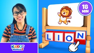 Teaching Easy 4Letter Words Spelling Lessons and Learning Phonics Sounds for Kids [upl. by Delora]