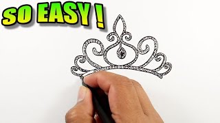 How to draw a crown for a queen  Easy Drawings [upl. by Erde]