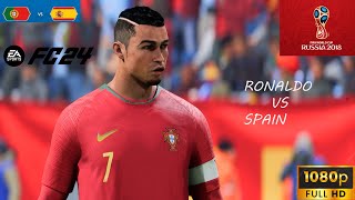 FC 24 RONALDO 2018 WORLD CUP FACE MOD HAT TRICK RECREATED [upl. by Enytsirhc]