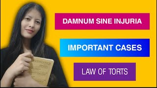 DAMNUM SINE INJURIA  IMPORTANT CASES  LEGAL MAXIM  LAW OF TORTS [upl. by Antrim]