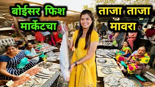 बोईसर फिश मार्केटचा ताजा ताजा मावरा🦈🦐 Boisar Fish Market 🐟 Crazy Foody Ranjita [upl. by Kassi]