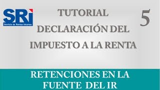 RETENCIÓN en la FUENTE del IMPUESTO a la RENTA [upl. by Wilfreda]