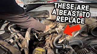 How To Replace Ford Expedition Heater Core Hose 54 Engine [upl. by Alletse652]