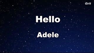 Hello  Adele Karaoke【With Guide Melody】 [upl. by Adnilam]