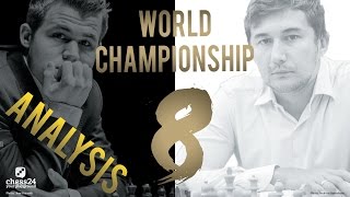 Carlsen  Karjakin Game 8 World Chess Championship 2016  Grandmaster Analysis [upl. by Naliorf]