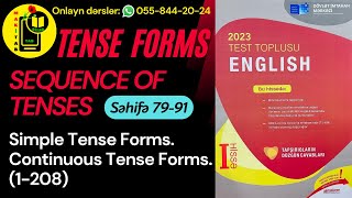 DİM YENİ TEST TOPLUSU 2023 İNGİLİS DİLİ  SIMPLE TENSE FORMS CONTINUOUS TENSE FORMS  1208  İzah [upl. by Reifinnej]