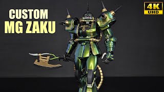 308 MG ZAKU II 20 DOZLE ZABI USE  Custom Painted  Gunpla Showcase in 4K [upl. by Yramesor]