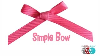 How to Make a Simple Bow  TheRibbonRetreatcom [upl. by Henigman182]