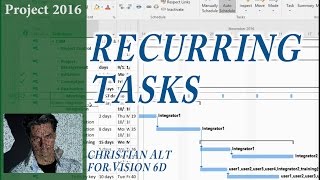 16 MS Project 2016 ● Recurring Tasks ● Project Meetings [upl. by Nettle786]