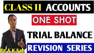 How to prepare trial balance class 11  Chapter 6  Accounts 11 class  Trial balance by DrSKSah [upl. by Idnym]