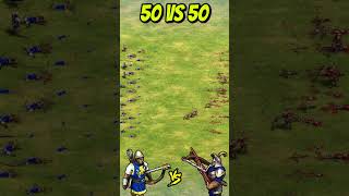 50 Elite Longbowmen vs 50 Arbalesters AoE2 Shorts [upl. by Atnom]