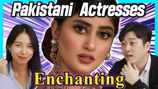 Korean React To Enchanting Pakistani Actresses [upl. by Nnailuj]