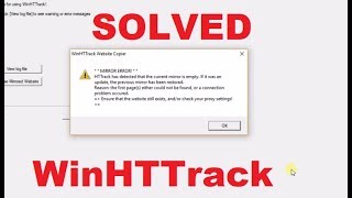 WinHTTrack Web Copier Error Solved [upl. by Nino]