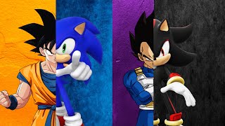 Goku and Vegeta vs Sonic and Shadow  Two in the Same [upl. by Slayton]