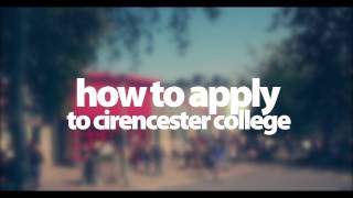 Applying To Cirencester College [upl. by Thaddaus]