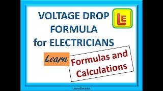 VOLTAGE DROP FORMULA Which formula to use and how to do the calculations correctly [upl. by Kotick]