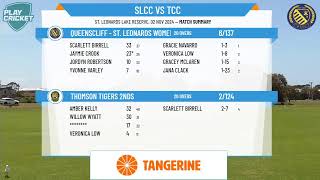 Queenscliff  St Leonards Women  2nd XI v Thomson Tigers 2nds [upl. by Tyika999]