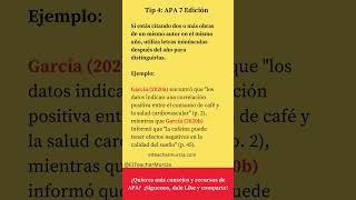 Normas APA 7 edición CITAR VARIOS TRABAJOS DE UN AUTOR DE UN MISMO AÑO Martínez 2023a 2023b [upl. by Sonafets]