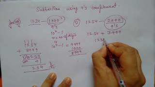 Subtraction using 9s complement [upl. by Coady634]