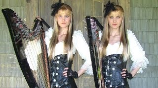 IRON MAIDEN  Dance of Death Harp Twins ELECTRIC HARP METAL [upl. by Vivianna]