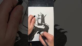 Master Shredder Inked Portrait  Detailed Timelapse Drawing from Teenage Mutant Ninja Turtles [upl. by Speroni]