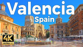 Valencia Spain Walking Tour 4k Ultra HD 60fps – With Captions [upl. by Adnana]