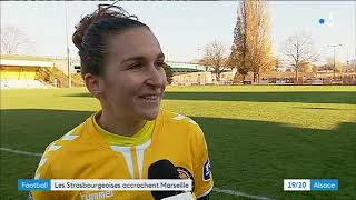 Football féminin  Strasbourg a tenu en échec Marseille [upl. by Naut]