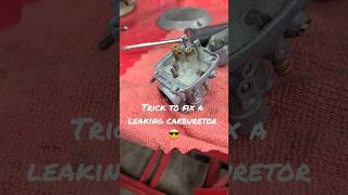 Trick to fixing a leaking carburetor mechanic hack carburetor howto motorcycle [upl. by Ursala]