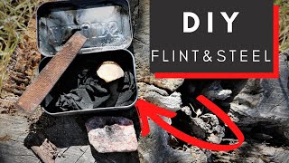 Diy flint a steel for your bushcraft kit How to make your own flint and steel at home [upl. by Standish]