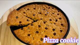 How to make chocolate chip cookie pizzaPizookie [upl. by Datnow]