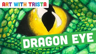 Dragon Eye Drawing Tutorial  Art With Trista [upl. by Attiuqahs]