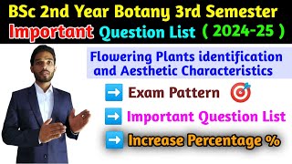 BSc Second year Botany 3rd Semester Exam paper important Question list  Very important Question [upl. by Etnohs261]