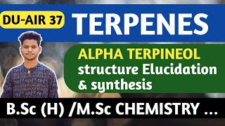 TERPENOIDS  ALPHA TERPINEOL  STRUCTURE ELUCIDATION  SYNTHESIS BSC MSC CHEMISTRY CUET [upl. by Ttelrahc236]