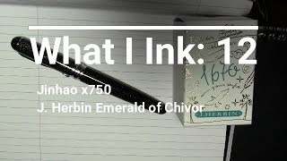 What I Ink Episode 12 Jinhao x750 Shimmering Sands  J Herbin Emerald of Chivor [upl. by Ihcur]