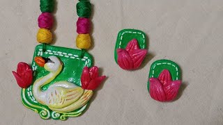 mouldit clay jewellery making ।। Happy Saraswati Puja [upl. by Marijn65]